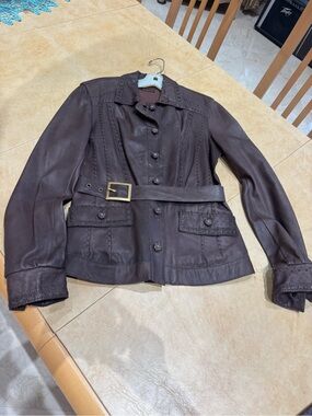 PRICE DROP: BENEDETTA NOVI, 46, FITTED, ONE-OF-A-KIND SAMPLE DARK BROWN LAMBSKIN